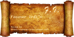 Feszner Irén névjegykártya